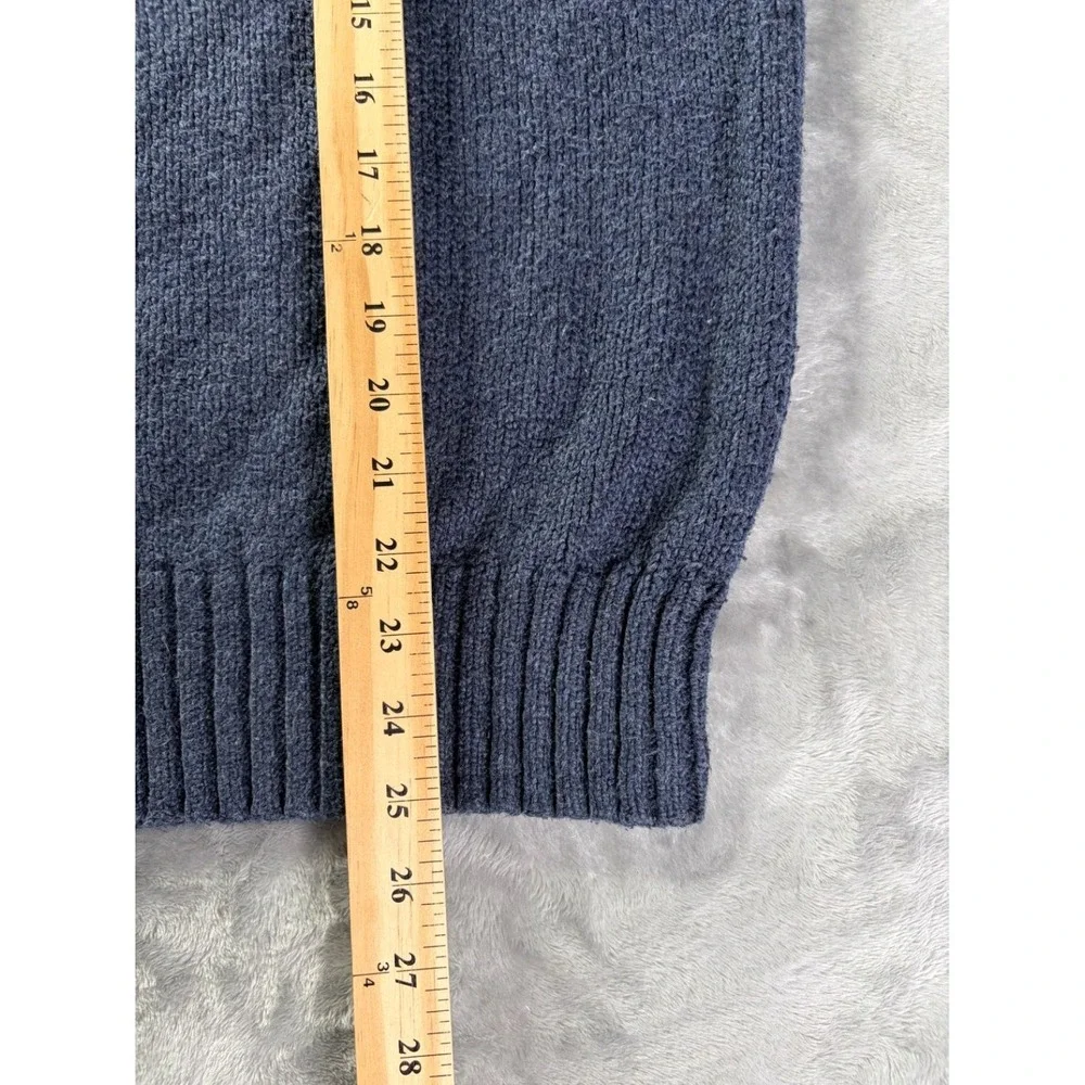 Polo Ralph Lauren Linen Blend Sweater Navy Blue XL Preppy Crewneck Cotton Vtg
